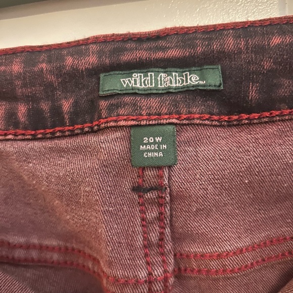 Wild Fable Burgundy Denim Jeans - Picture 5 of 7